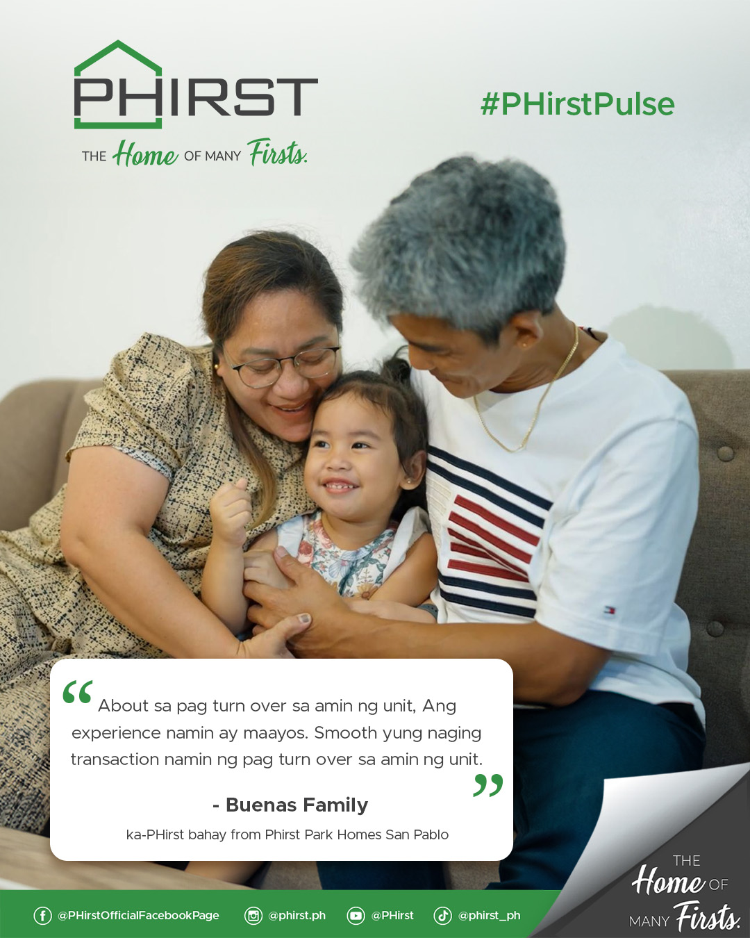 Buenas Family, PHirst Park Homes San Pablo homeowners